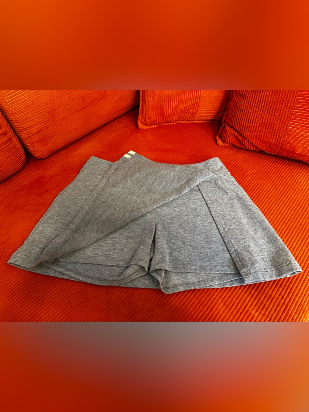 Gray Classic French Terry Athletic Skort - Size L - Picture 2 of 5